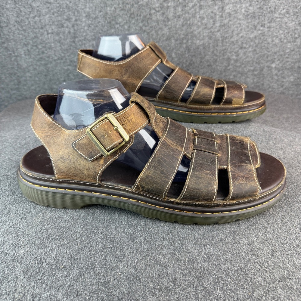 Dr. Martens Wrenlie Grizzly Leather Fisherman Sandals Men's‎ Size 14